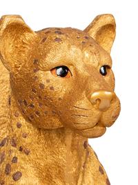 A Pair of Gilt Decorated Resin Cheetah Figures