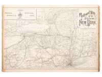 [MAPS & ATLASES]. [WELLS, Jacob]. Balloon View of Washington, May, 1861. New York: [Harper's Weekly], [1866?]. [ With :] Railroad Map of the State of New York . Buffalo, [1900].