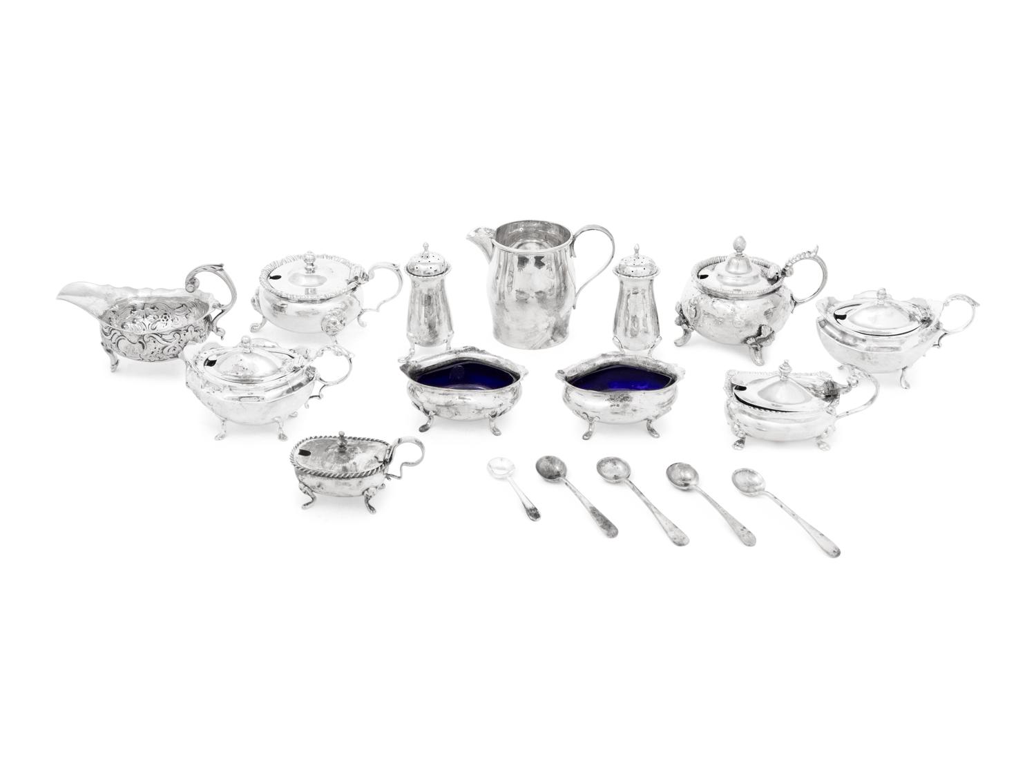 A Group of Twelve Silver Serving Articles