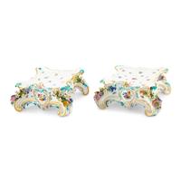 A Pair of Meissen Porcelain Stands