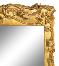 A Rococo Style Giltwood Overmantel Mirror
