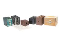 [CAMERAS]. A selection of Kodak cameras, incl. Brownie No. 2 and green Beau Brownie Art Deco camera.