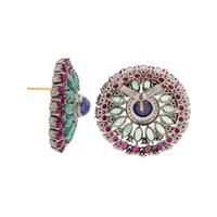 MULTIGEM AND DIAMOND EARRINGS