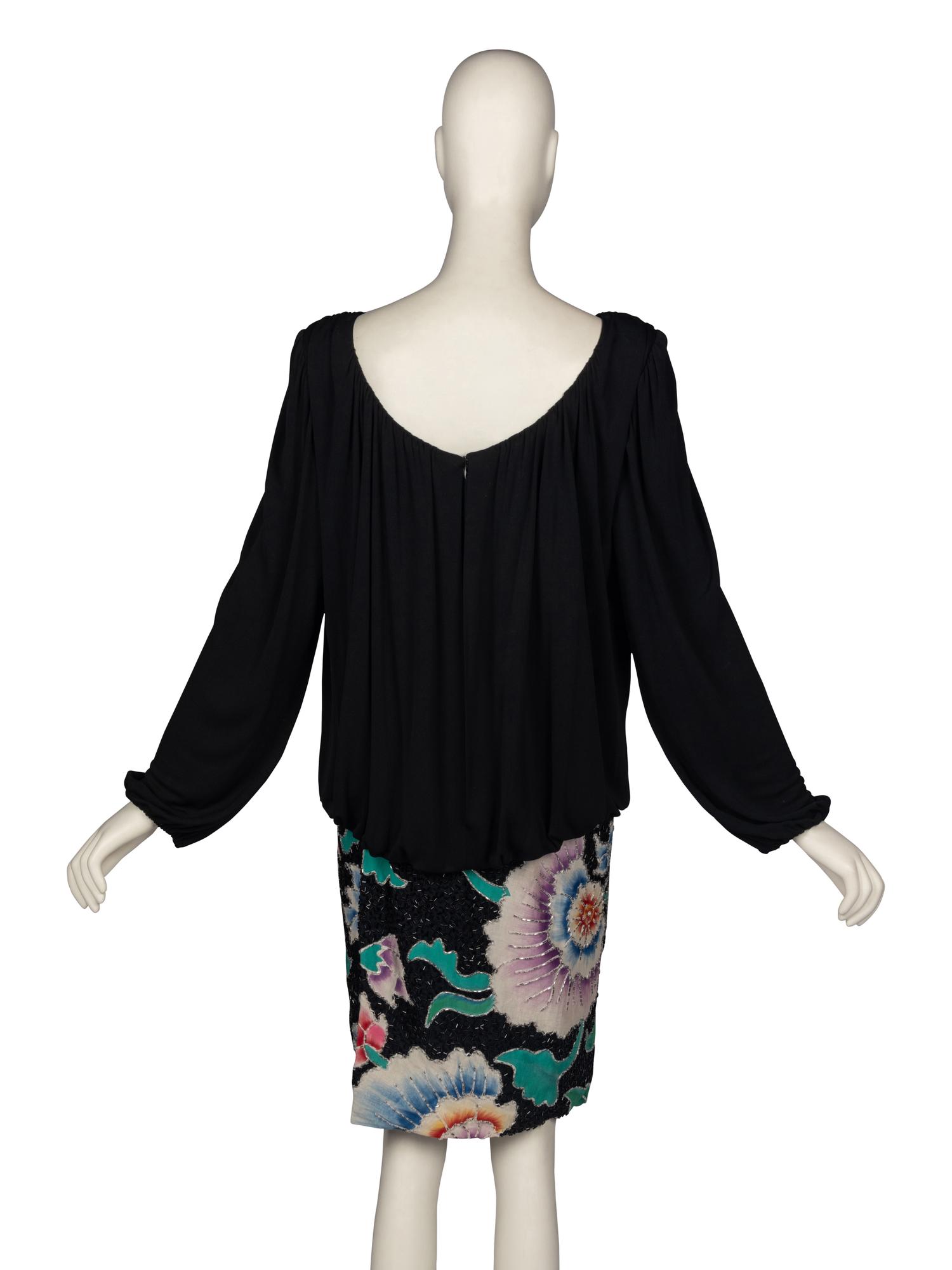 Bob Mackie Dress with Beaded Floral Detail