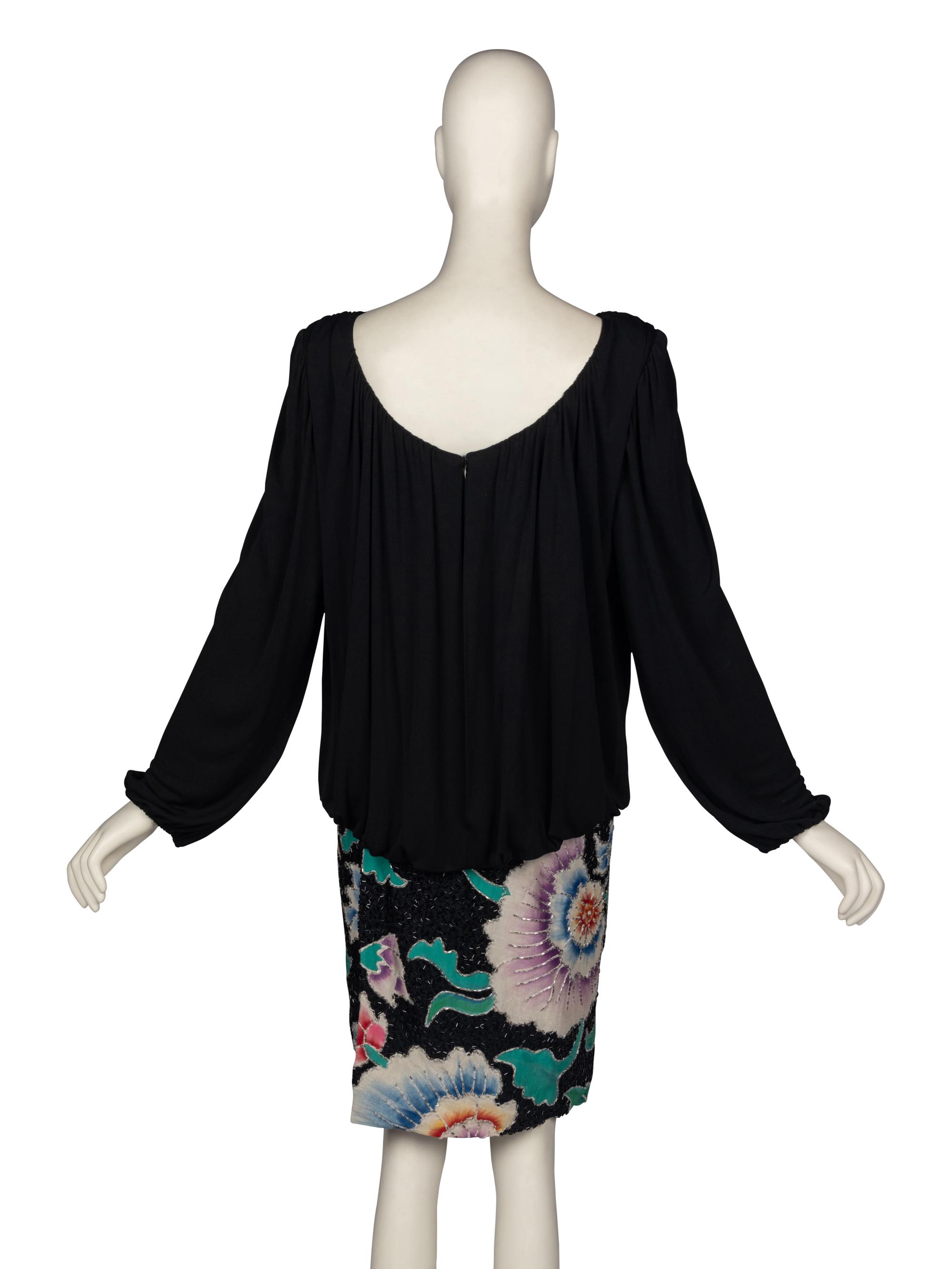 Bob Mackie Dress with Beaded Floral Detail