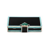 AUGUSTE PEYROULA, FRENCH, ENAMEL, HARDSTONE AND DIAMOND COMPACT
