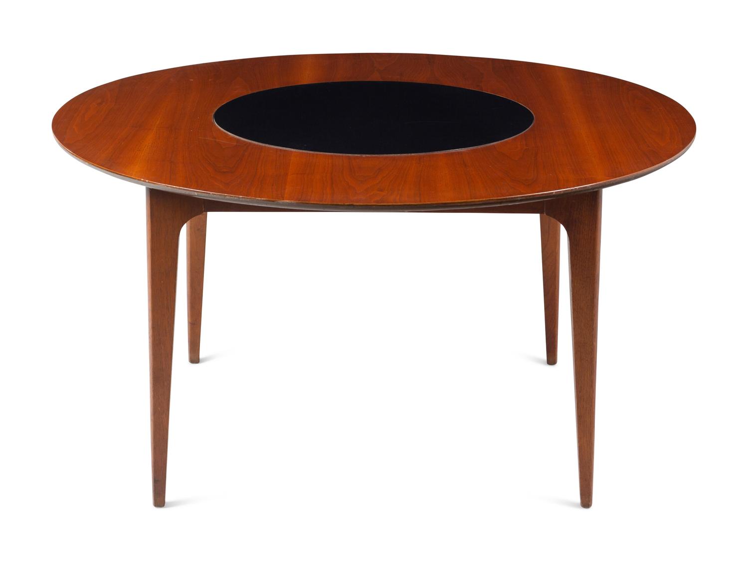 A Modernist Walnut Round Table