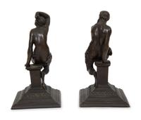 A Pair of Grand Tour Style Bronze Satyr Figures