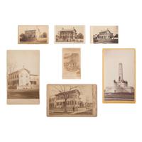 [Lincoln, Abraham] Group of Seven Photographs of Lincoln's Springfield Home and Funeral