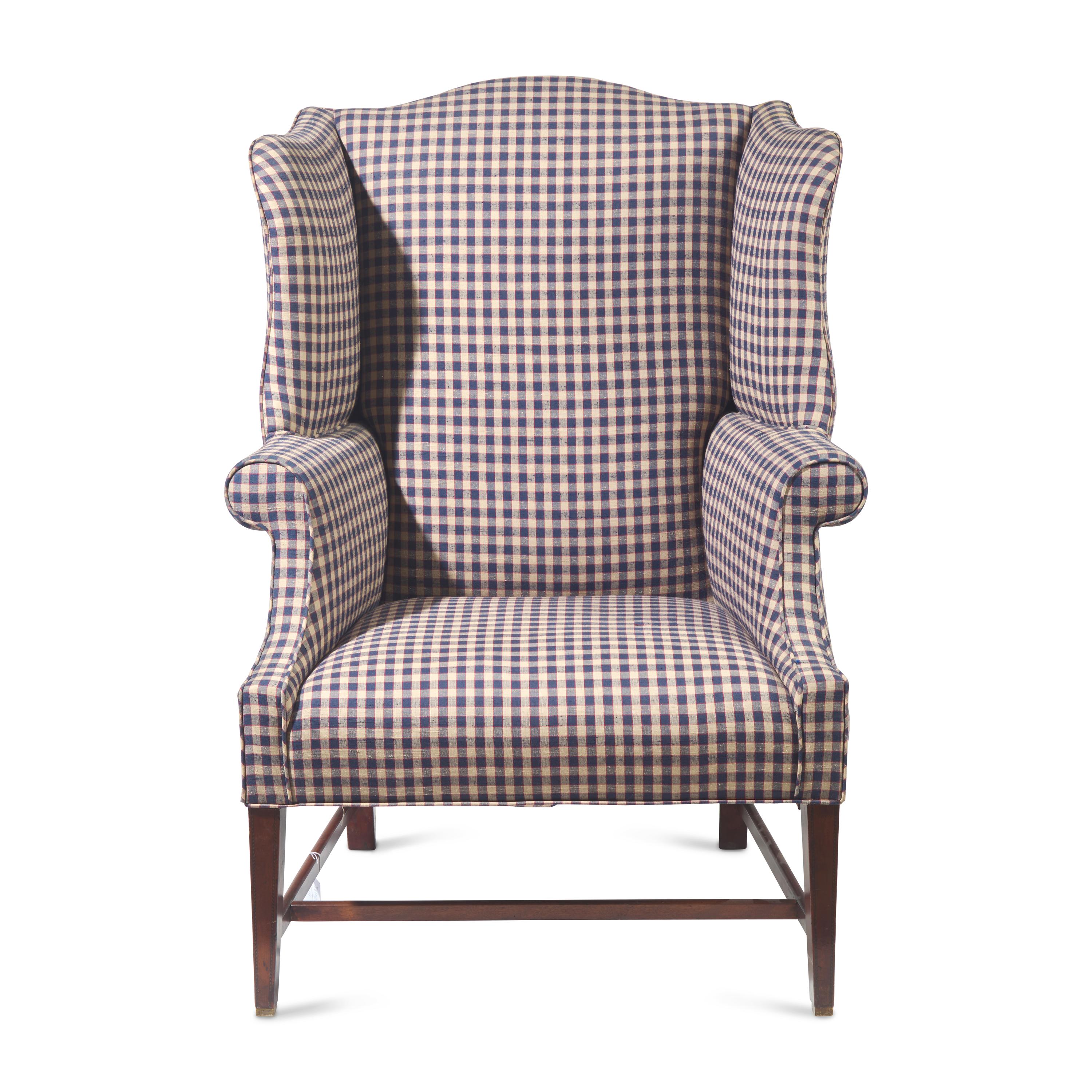 A Federal Inlaid Mahogany Easy Chair