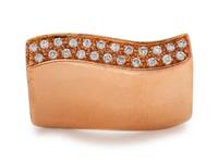 An 18 Karat Rose Gold and Diamond Ring,
