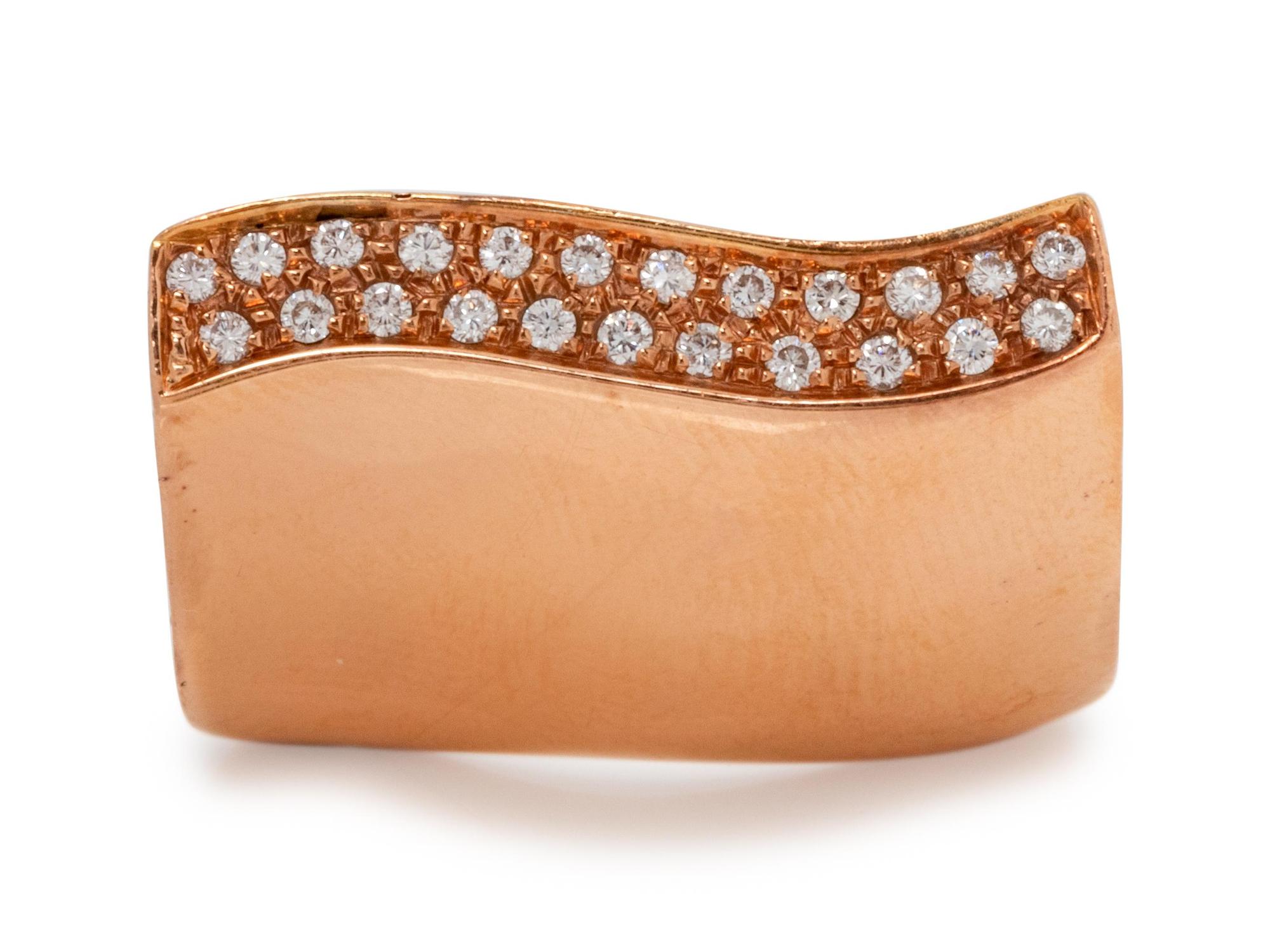 An 18 Karat Rose Gold and Diamond Ring,