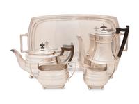 An English Silver Four-Piece Tea and Coffee Service
