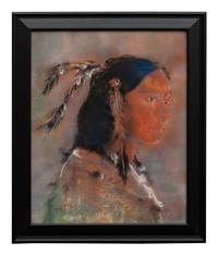 Portrait of an Indian with Feathers