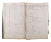 [CHICAGO FIRE]. Register of Admissions and Discharges in the Foster School, Chicago, Illinois, 1871-1872.