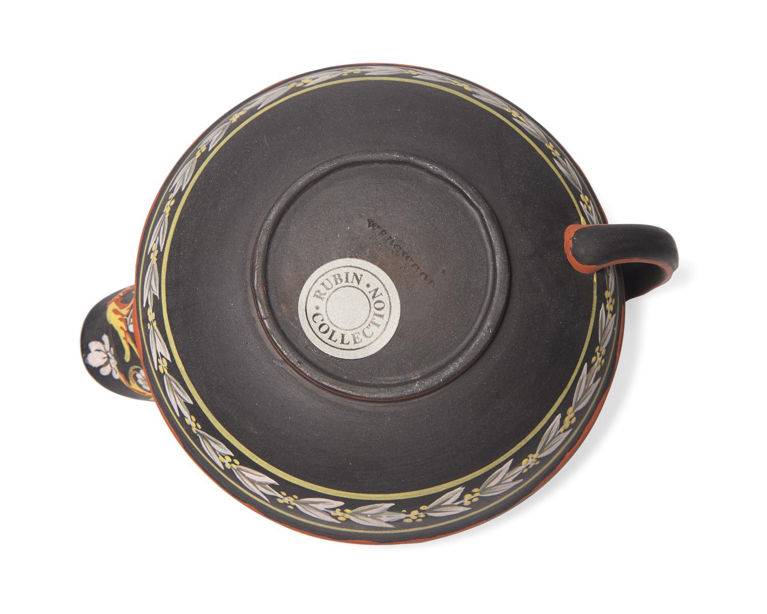 Two Wedgwood Encaustic-Decorated Basalt Tablewares