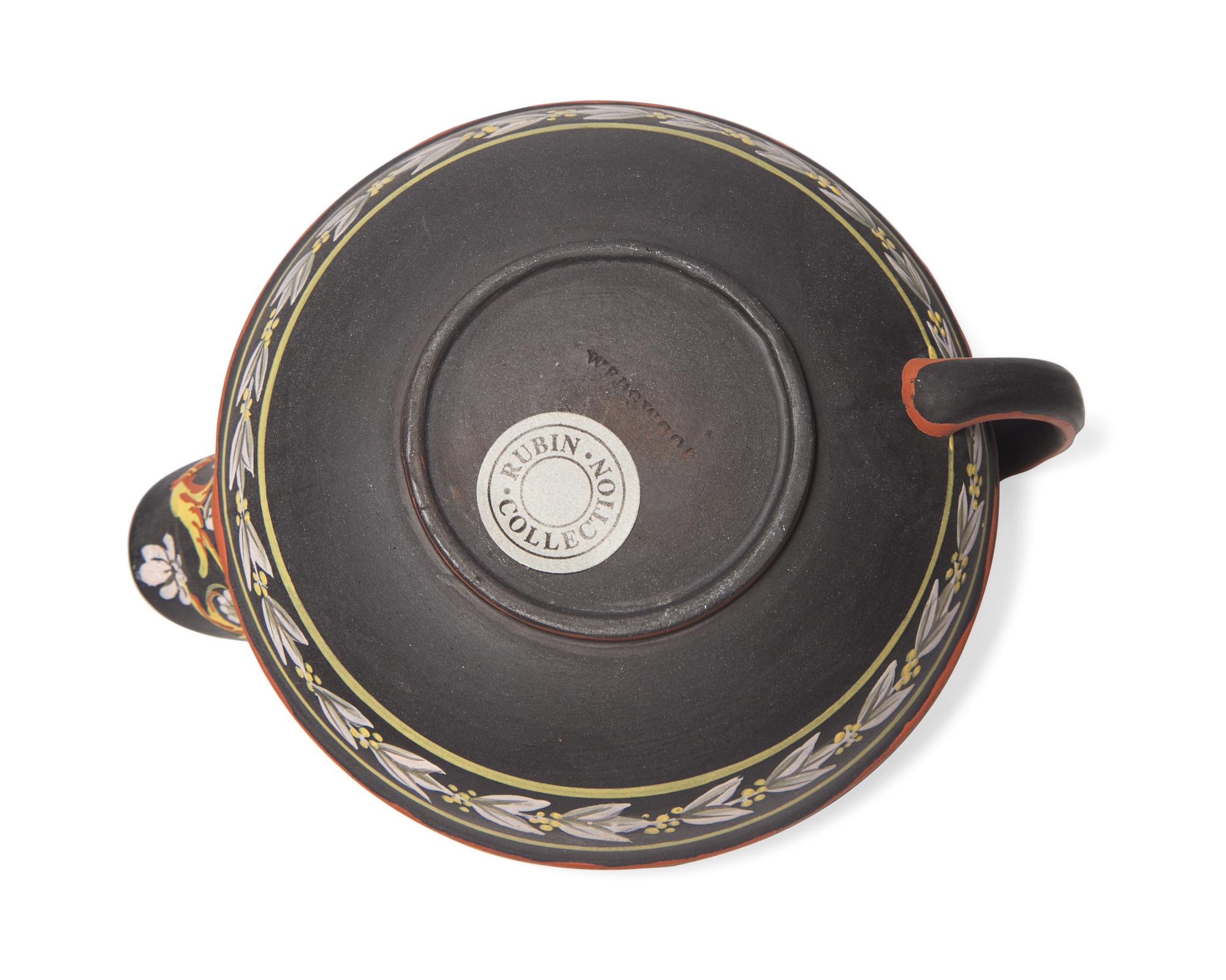 Two Wedgwood Encaustic-Decorated Basalt Tablewares