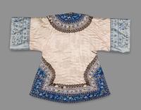 A Chinese Pink Ground Quilted and Embroidered Silk Lady's Coat