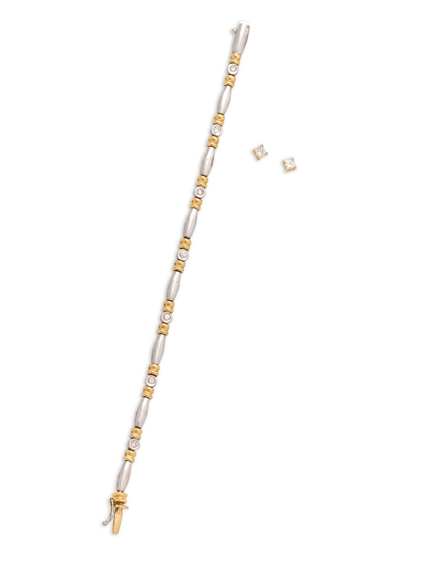 COLLECTION OF GOLD AND DIAMOND JEWELRY