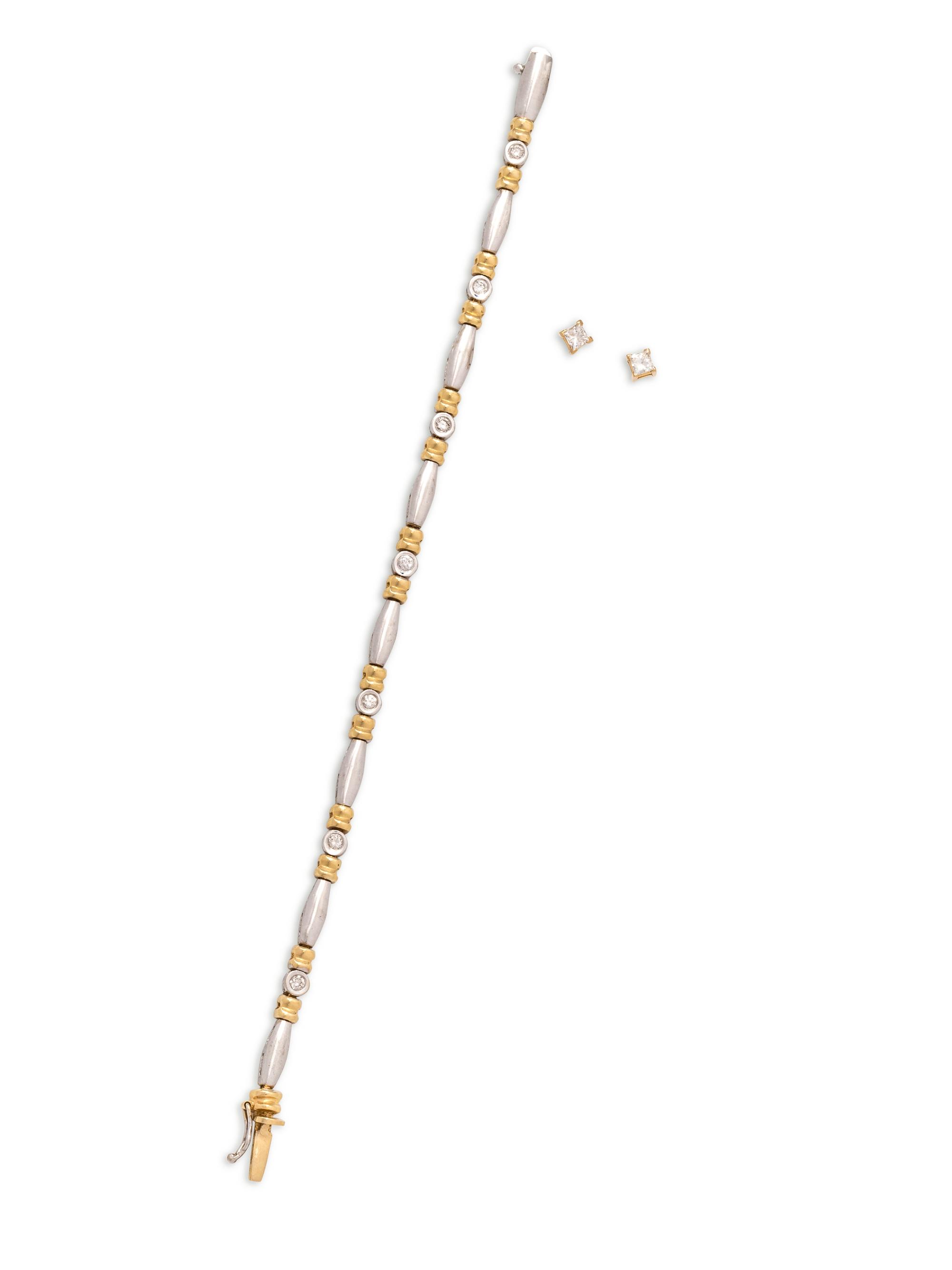 COLLECTION OF GOLD AND DIAMOND JEWELRY