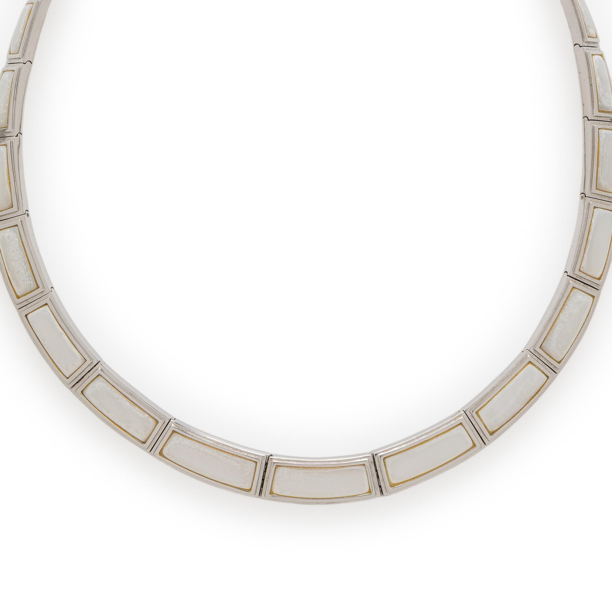 Mauboussin, Mother-of-Pearl and White Gold Necklace