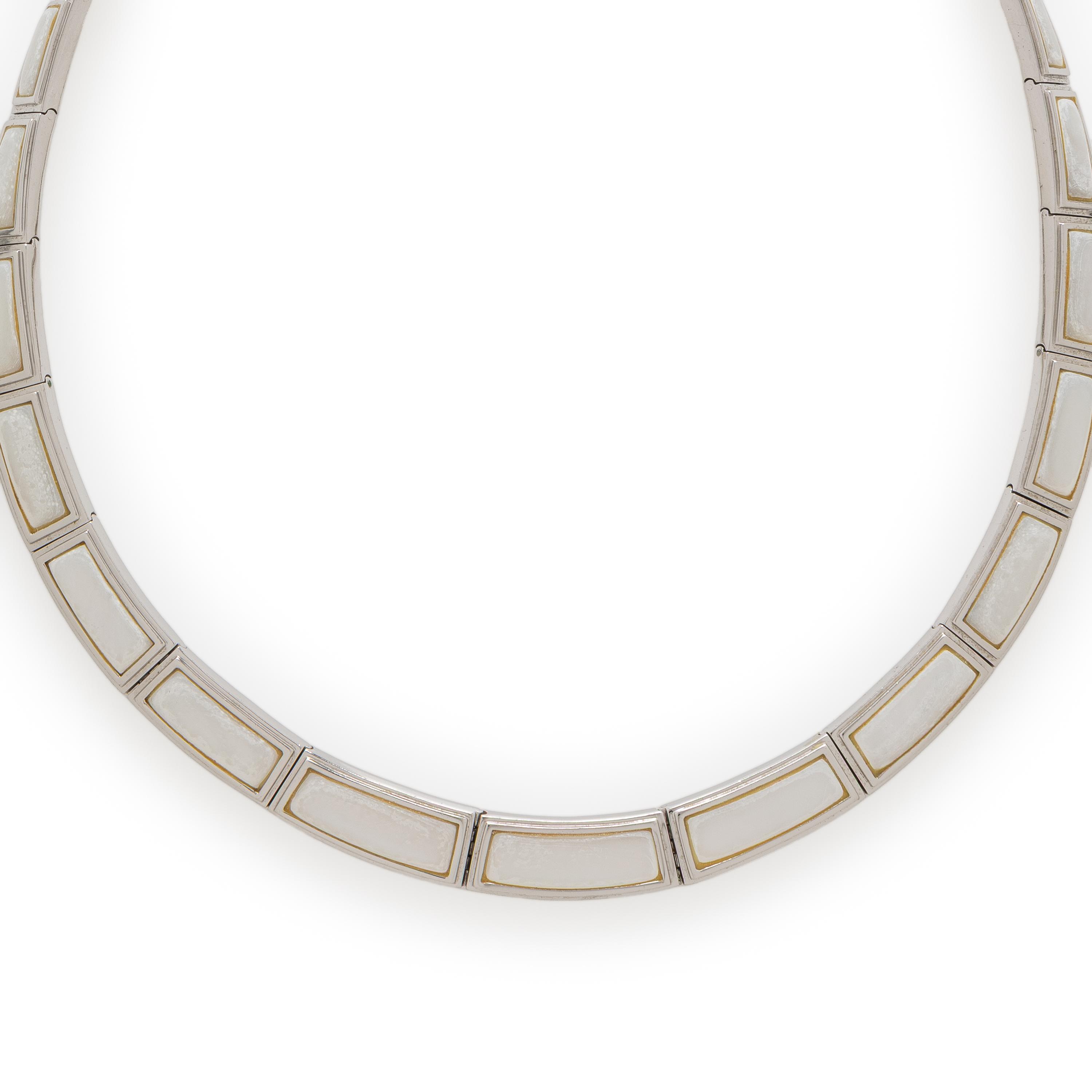 Mauboussin, Mother-of-Pearl and White Gold Necklace