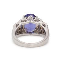 TANZANITE AND DIAMOND RING