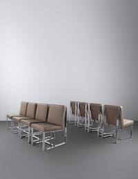 Set of Eight Dining Chairs Directional, USA