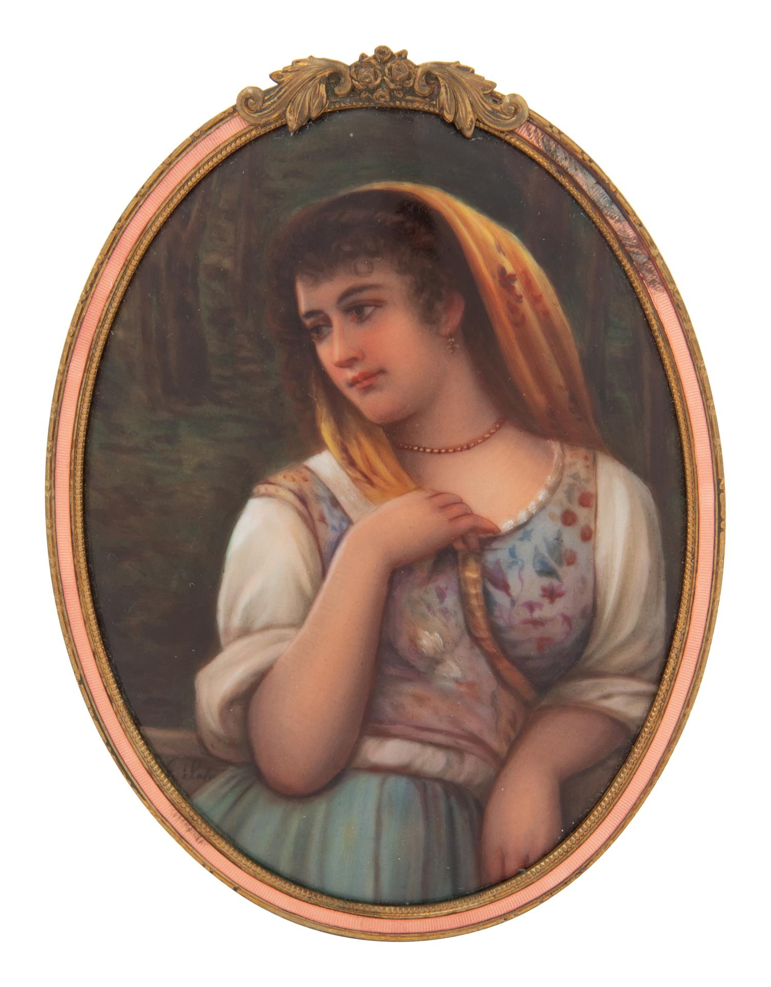A Continental Porcelain Plaque