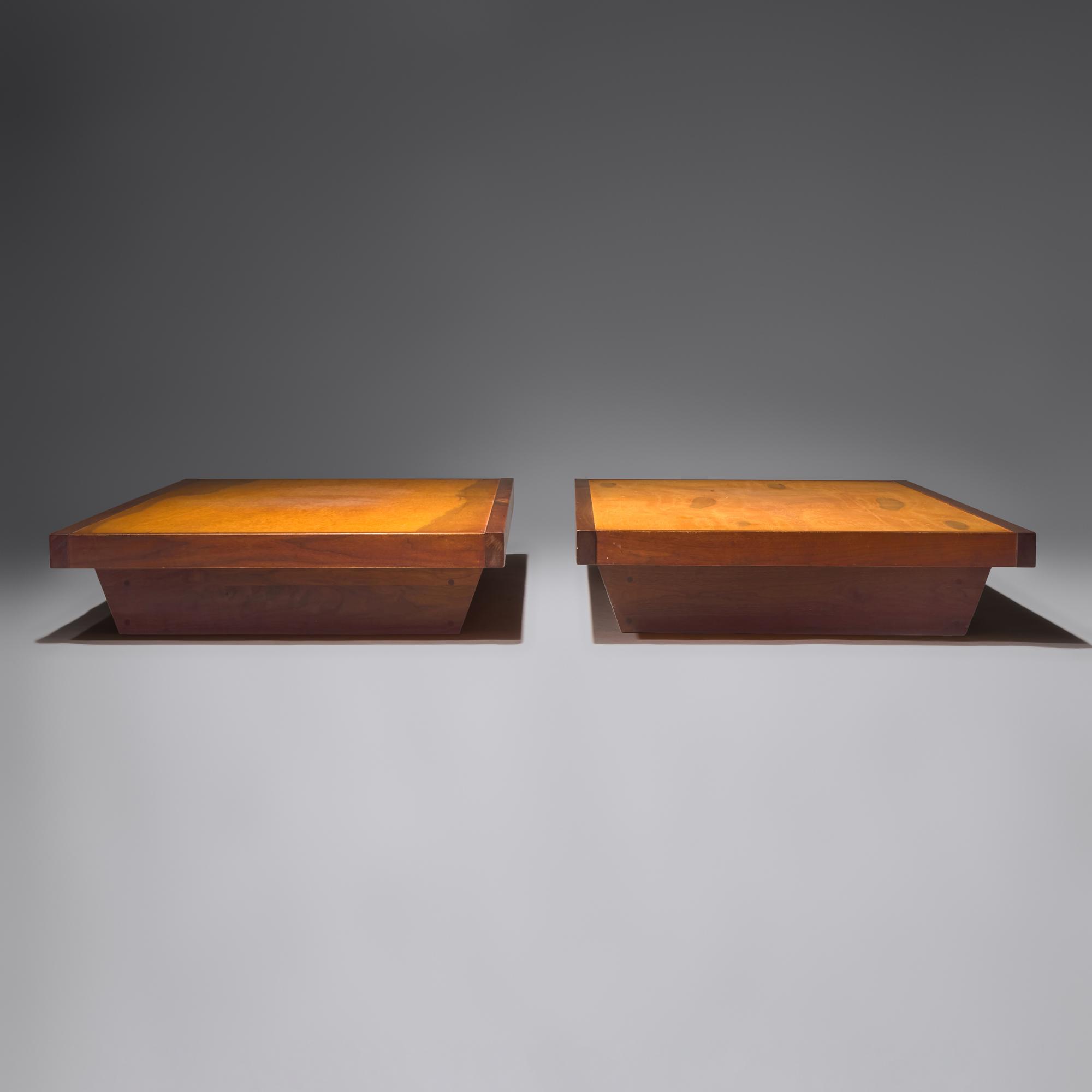 Pair of Conoid platform beds, twin size, 1965/1966