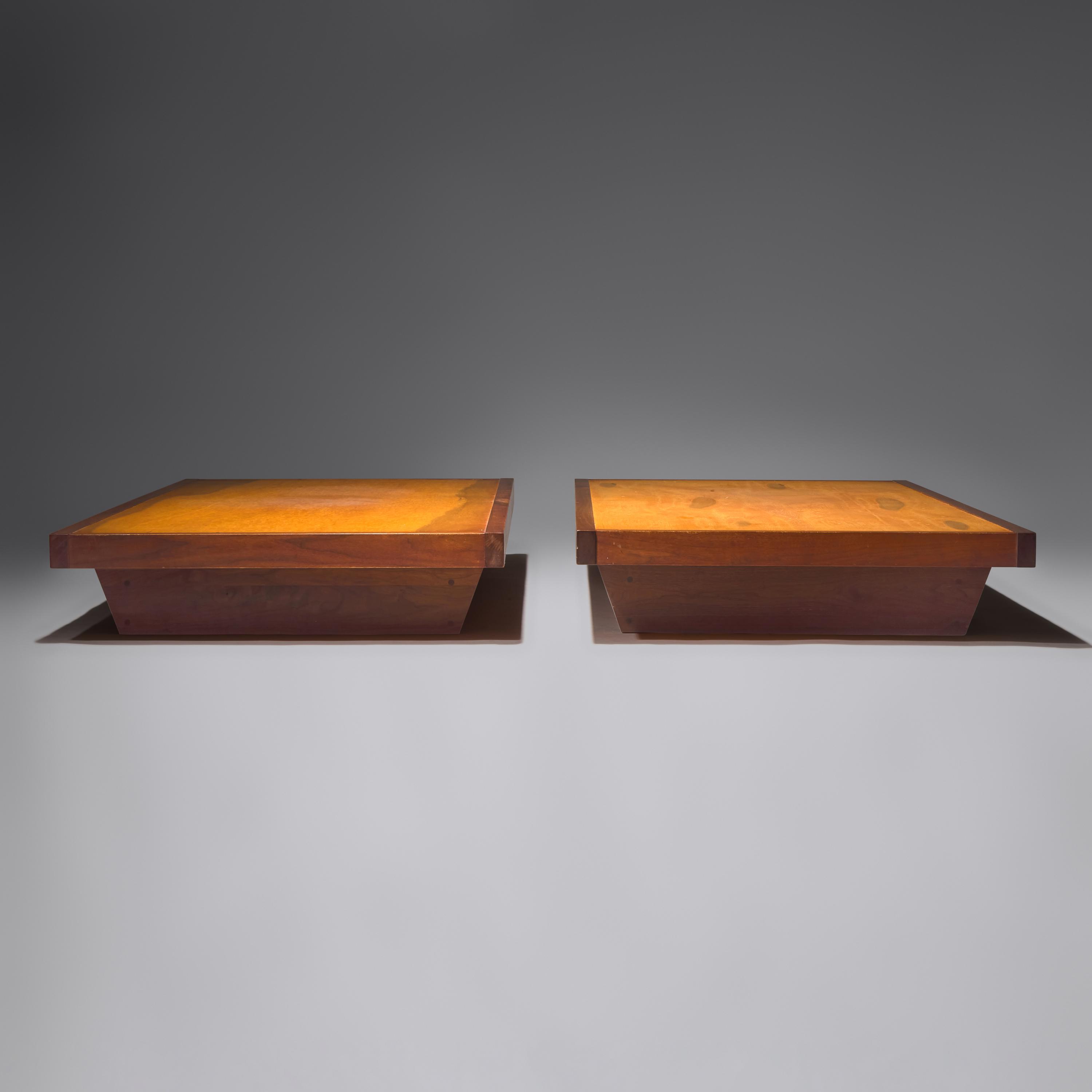 Pair of Conoid platform beds, twin size, 1965/1966