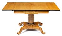 A Biedermeier Style Drop-Leaf Table Height 28 3/4 x width 53 (fully extended) x depth 27 1/4 inches. — 20TH CENTURY