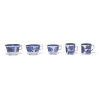 A Large Group of Sixty-Five Chinese Export Porcelain Fitzhugh Tablewares