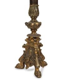 A Neoclassical Gilt Metal Pricket