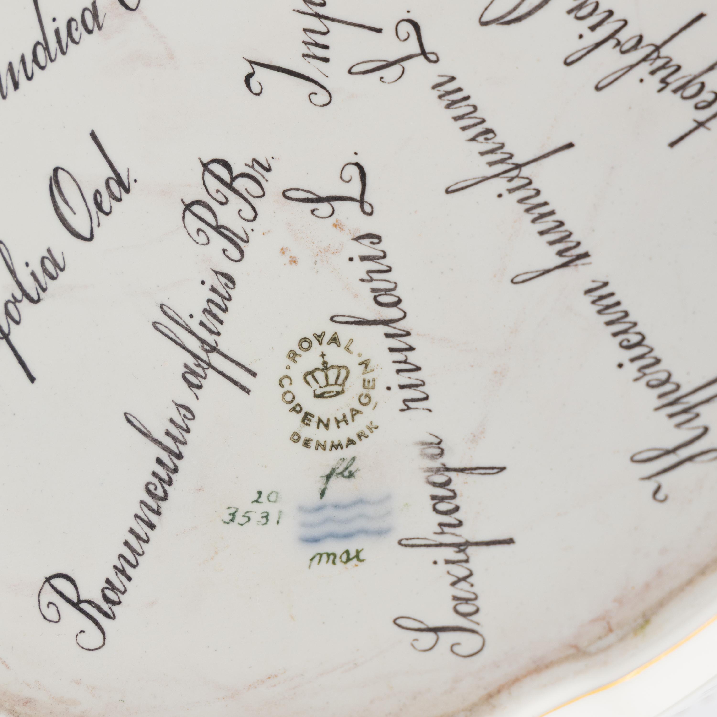 A Royal Copenhagen Flora Danica Porcelain Monteith