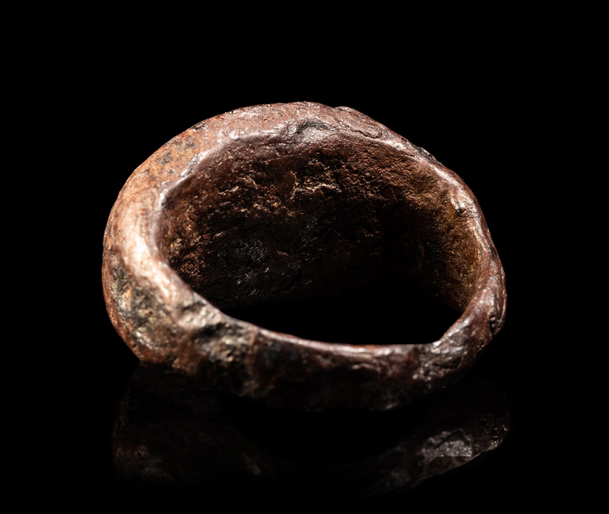 A Roman Iron and Red Jasper Finger Ring