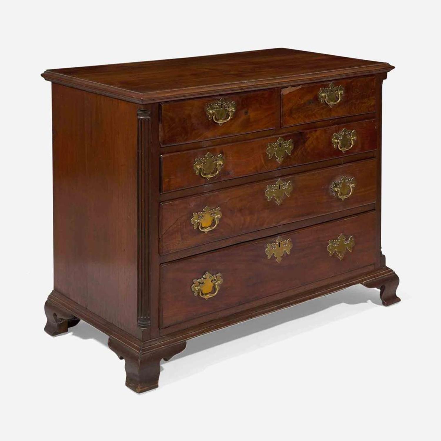 A Chippendale carved mahogany chest of drawers Philadelphia, PA, circa 1780
