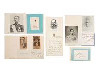 [AUTOGRAPHS]. Signatures of British and European royalty, including: