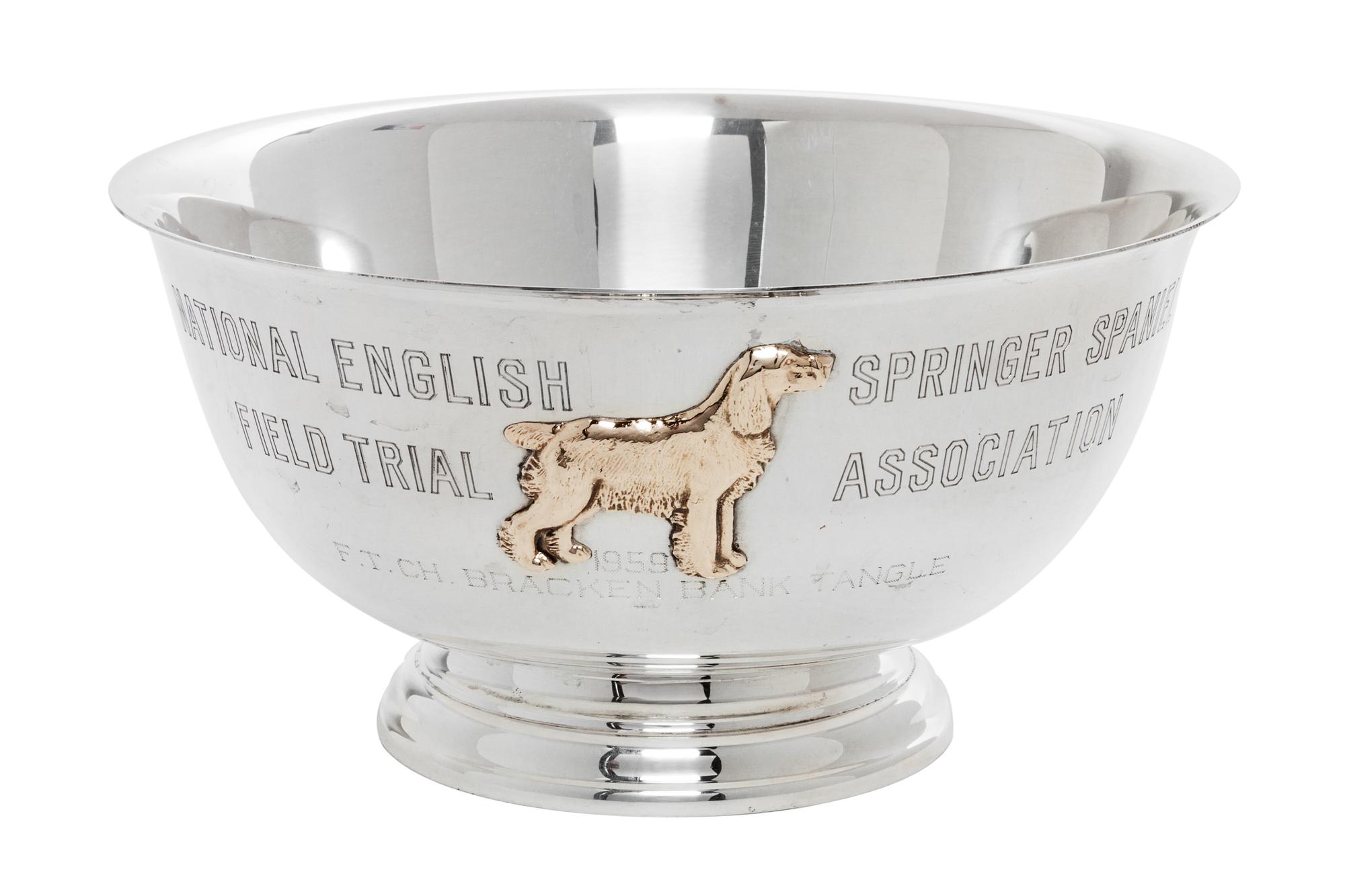 An American Silver Bowl, International Silver Co., Meriden, CT, National English Springer Spaniel Field Trial Association, 1959