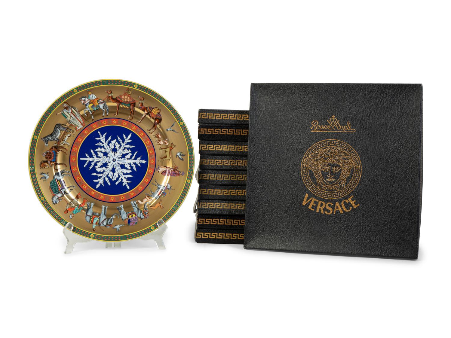 Set of Fourteen Versace for Rosenthal Porcelain Christmas Plates — 20TH CENTURY
