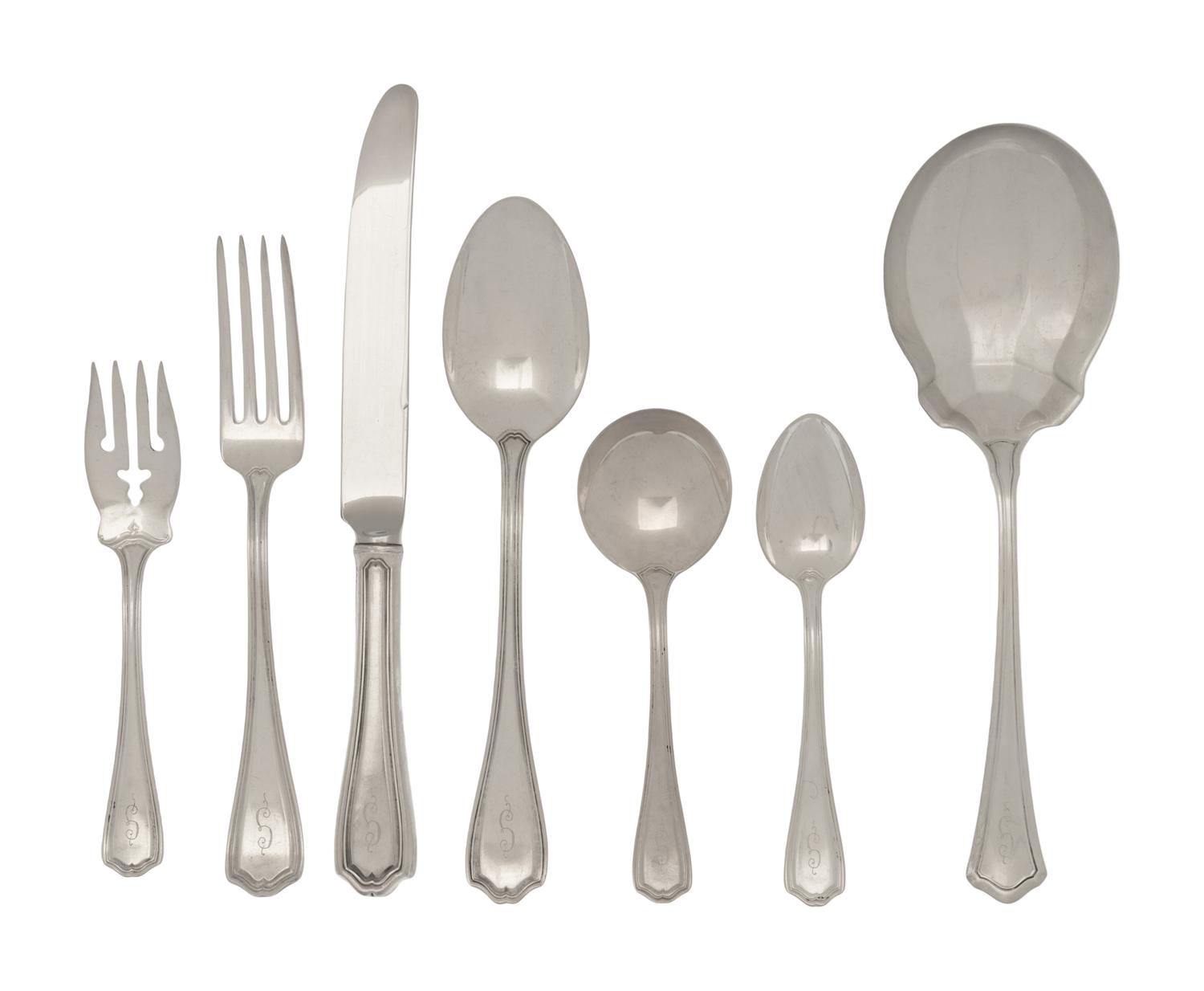 An American Silver Flatware Service