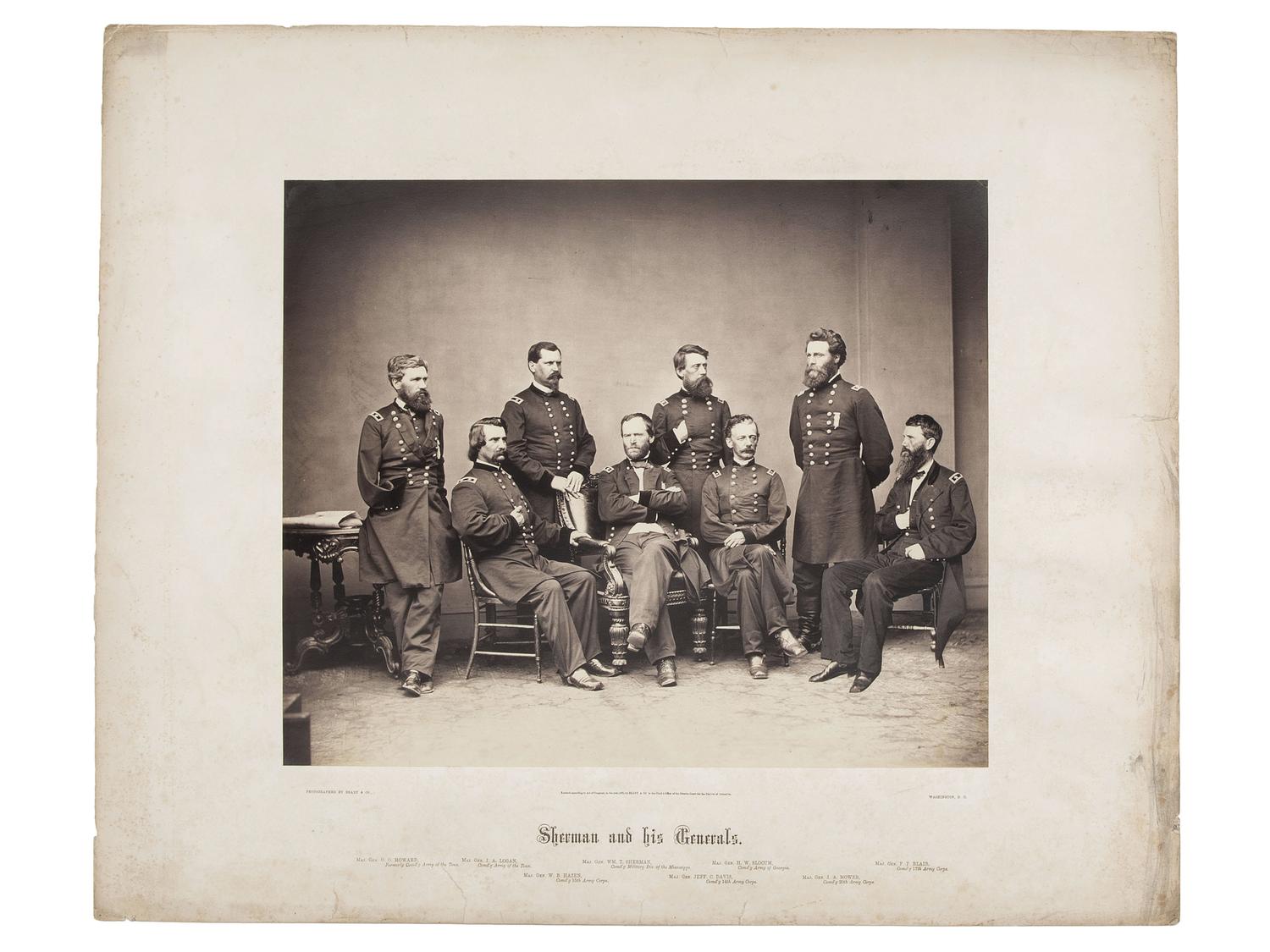 [SHERMAN, William T. (1820-1891)]. [BRADY, Mathew (1822-1896), photographer]. Sherman and his Generals . Washington, DC, 1865.
