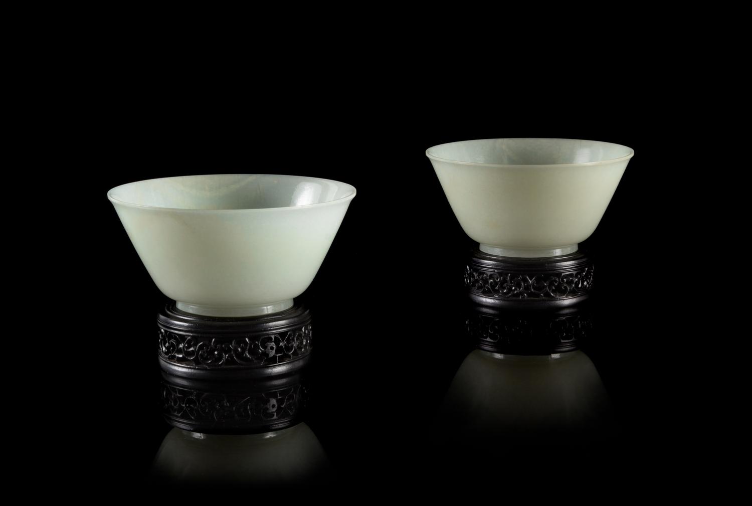 A Pair of Fine White Jade Bowls — 18TH/EARLY 19TH CENTURY