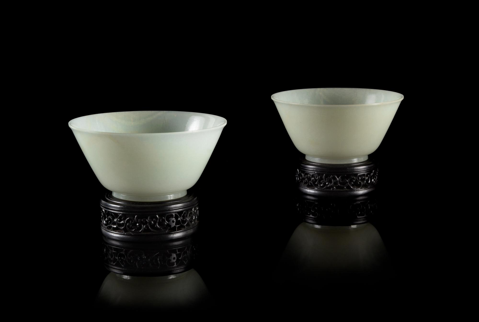 A Pair of Fine White Jade Bowls — 18TH/EARLY 19TH CENTURY
