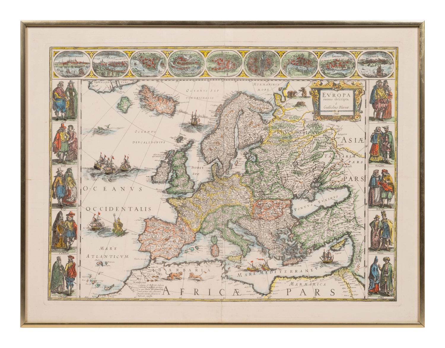 BLAEU, Willem Europa Recens Descripta. The Netherlands, 1617.