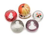 A Miscellaneous Group of Four Paperweights Diameter of largest 2 3/4 inches