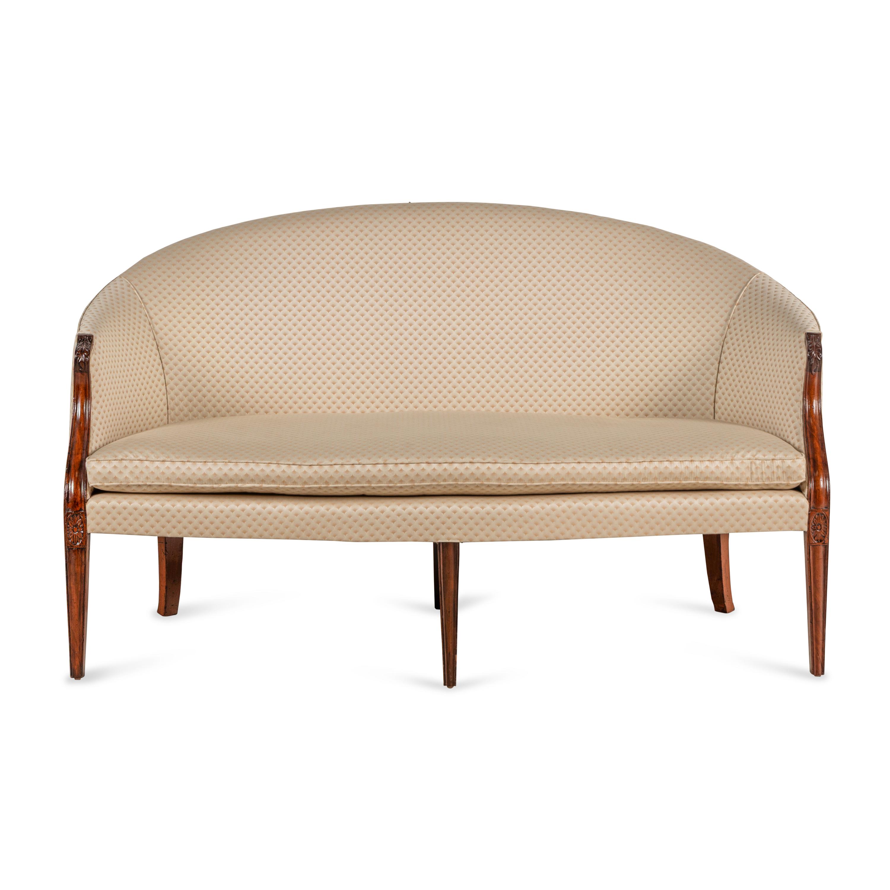A George III Mahogany Settee