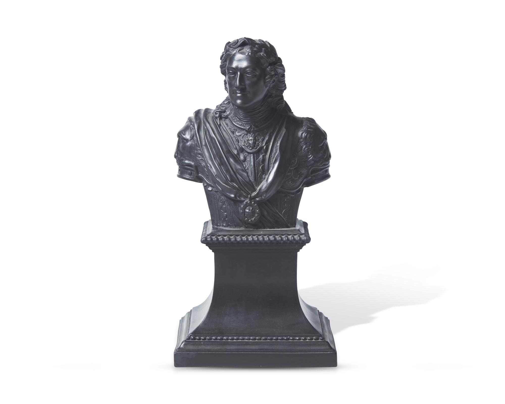 A Wedgwood Black Basalt Bust of the Duke of Marlborough