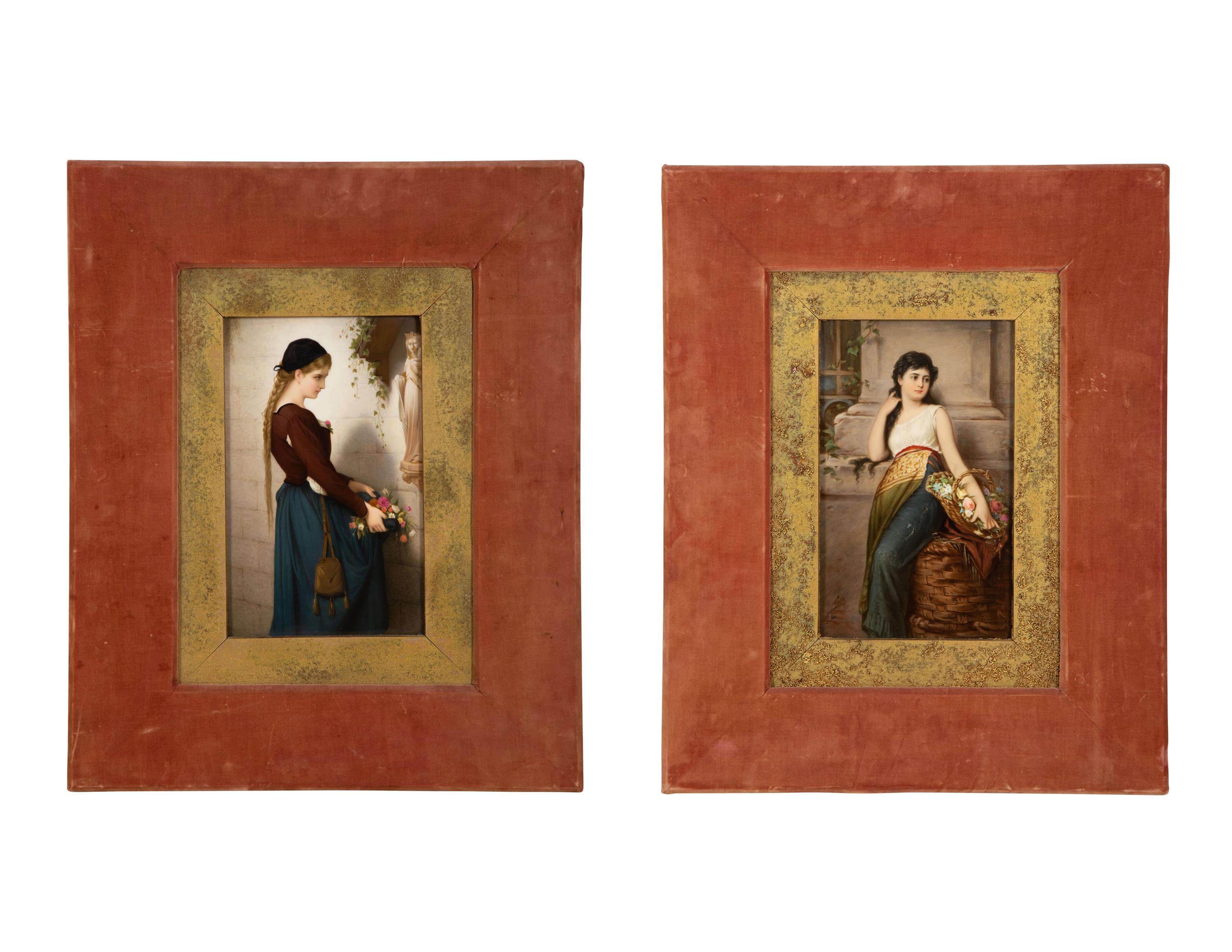 A Pair of Berlin (K.P.M.) Porcelain Plaques