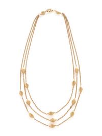 YELLOW GOLD TRIPLE CHAIN NECKLACE